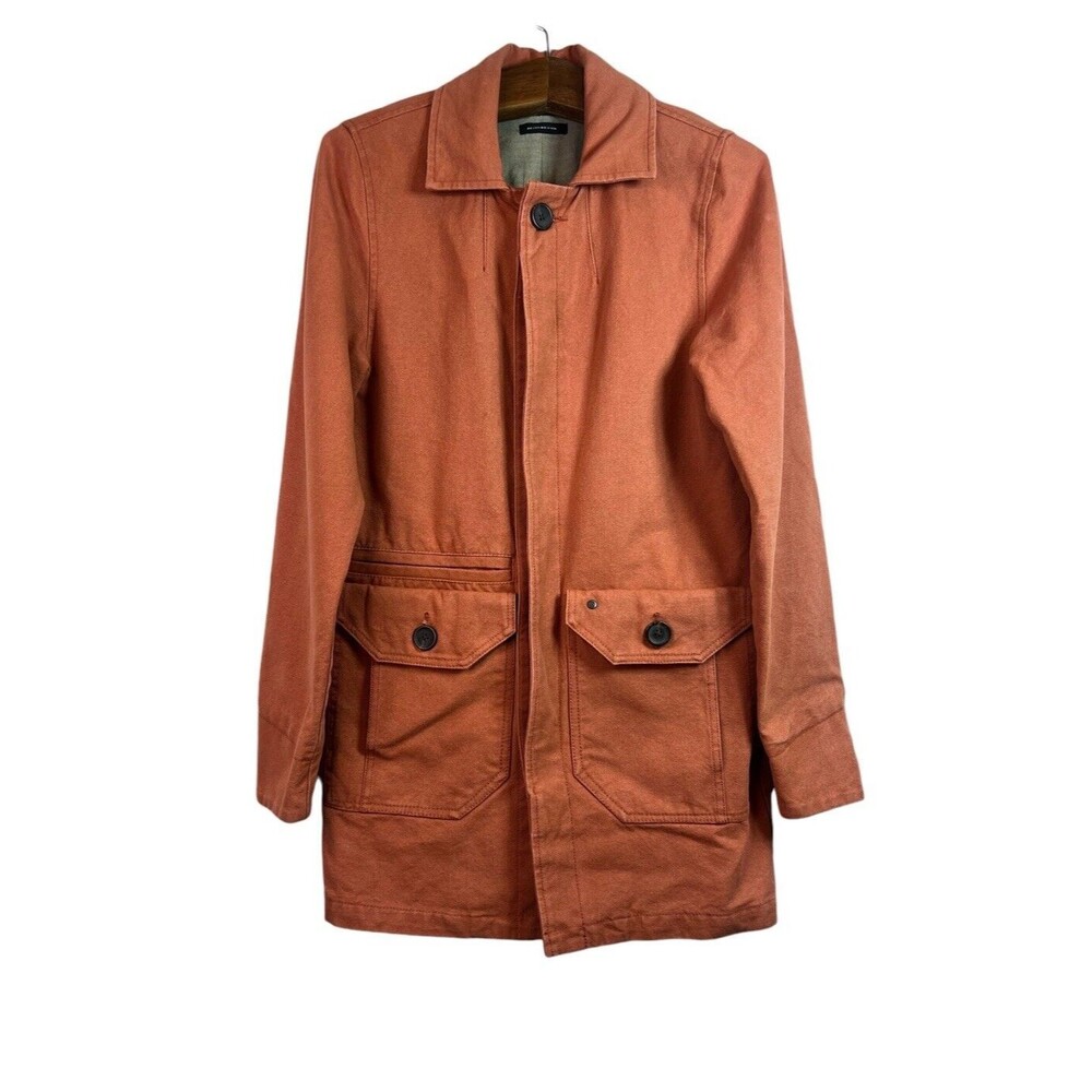 Zanerobe Rustic Orange Button Chore Jacket Button Coat Size S Mens